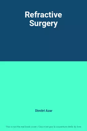 Couverture du produit · Refractive Surgery
