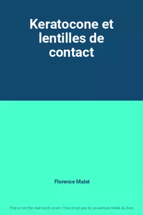 Couverture du produit · Keratocone et lentilles de contact