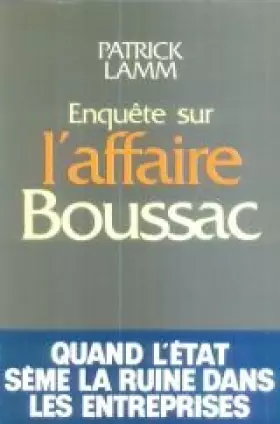 Couverture du produit · ENQUETE SUR L AFFAIRE BOUSSAC