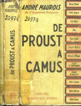 Couverture du produit · De proust a camus