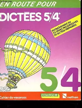 Couverture du produit · En route pr dictées 5-4