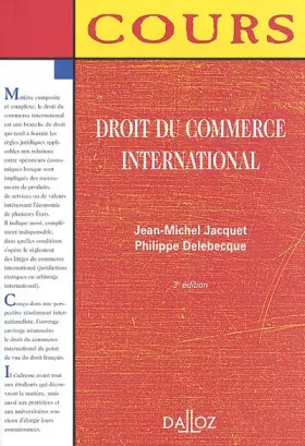 Couverture du produit · Droit du commerce international