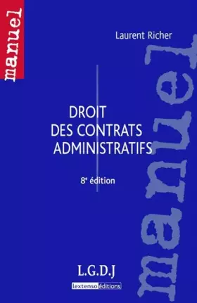 Couverture du produit · Droit des contrats administratifs