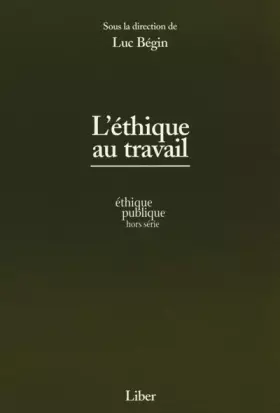 Couverture du produit · L'éthique au travail