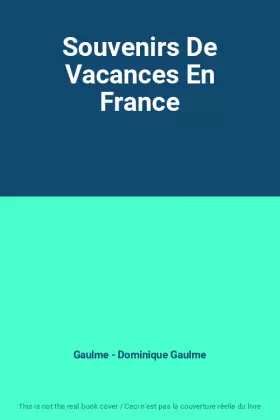 Couverture du produit · Souvenirs De Vacances En France