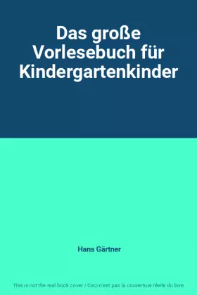 Couverture du produit · Das große Vorlesebuch für Kindergartenkinder