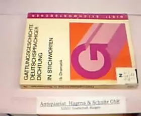 Couverture du produit · Gattungsgeschichte Deutschsprachiger Dichtung in Stichworten 1b Dramatik