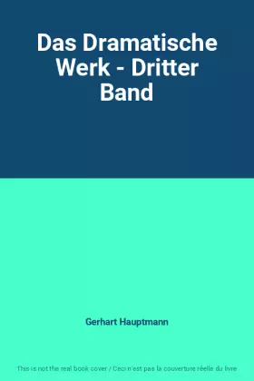 Couverture du produit · Das Dramatische Werk - Dritter Band