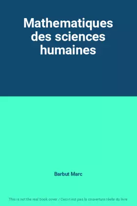 Couverture du produit · Mathematiques des sciences humaines