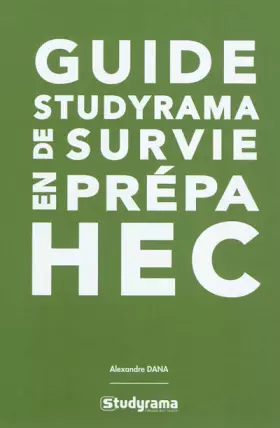 Couverture du produit · Guide studyrama de survie en prépa HEC
