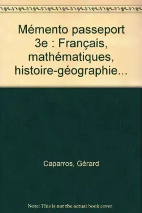 Couverture du produit · Mémento passeport, 3e