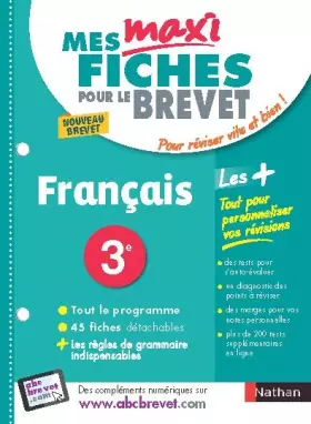 Couverture du produit · Mes MAXI Fiches Français 3e