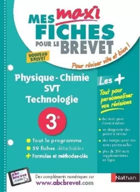 Couverture du produit · Mes MAXI Fiches Physique Chimie SVT Techno 3e (15)