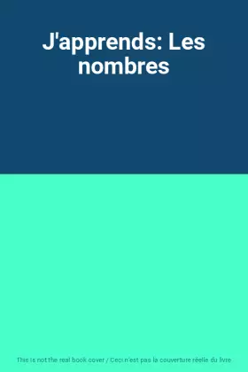 Couverture du produit · J'apprends: Les nombres