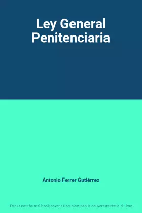 Couverture du produit · Ley General Penitenciaria