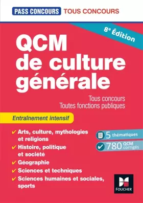 Couverture du produit · Pass'Concours - QCM de culture générale - Tous concours - 8e édition - Entraînement