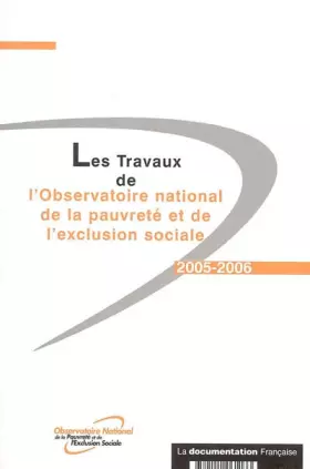 Couverture du produit · Les travaux de l'Observatoire national de la pauvreté et de l'exclusion sociale