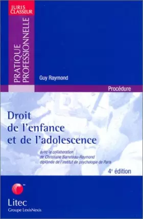 Couverture du produit · Droit de l'enfance et de l'adolescence (ancienne édition)