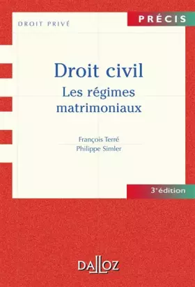 Couverture du produit · Droit civil : Les Régimes matrimoniaux, 3e édition