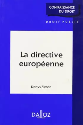 Couverture du produit · La directive européenne