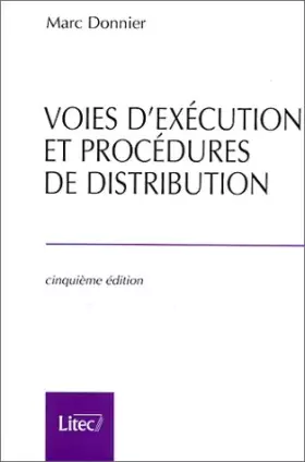 Couverture du produit · Voies d'exécution et procédures de distribution, 5e édition (ancienne édition)