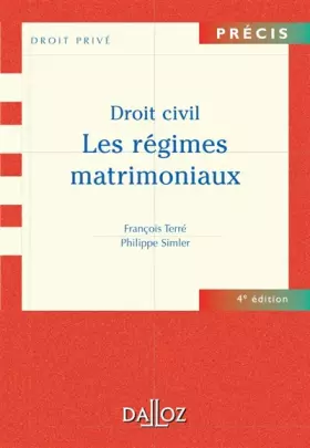 Couverture du produit · Droit civil : Les régimes matrimoniaux