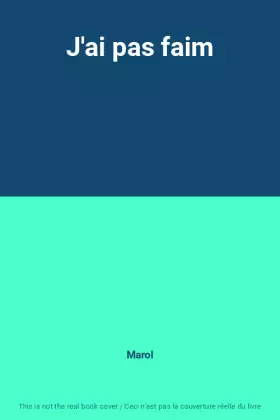 Couverture du produit · J'ai pas faim