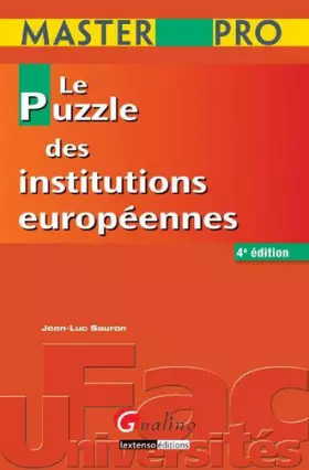 Couverture du produit · MASTER PRO - LE PUZZLE DES INSTITUTIONS EUROPÉENNES - 4ÈME ÉDITION