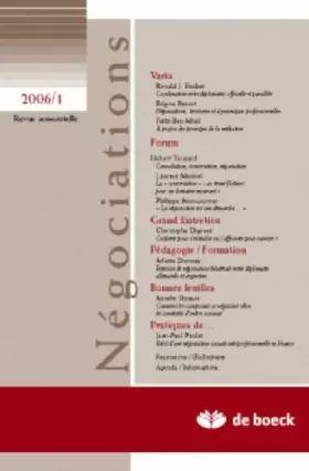 Couverture du produit · Revue Negociations 20061 - N.5 Varia
