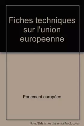 Couverture du produit · Fiches techniques sur l'Union européenne