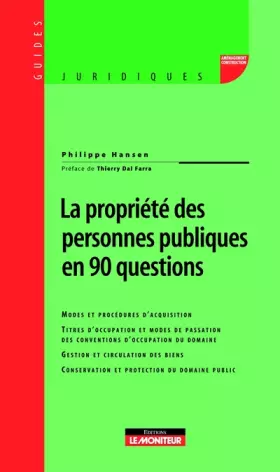 Couverture du produit · La propriété des personnes publiques en 90 questions