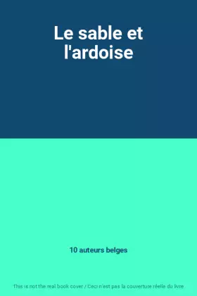 Couverture du produit · Le sable et l'ardoise