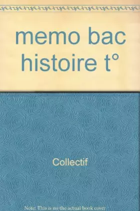 Couverture du produit · Memo histoire / cles pour l'histoire contemporaine