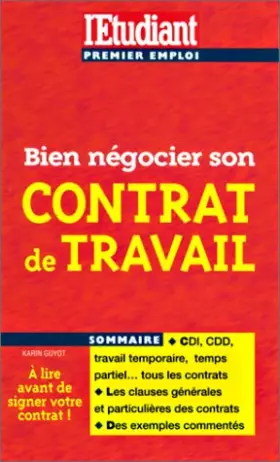 Couverture du produit · Bien négocier son contrat de travail