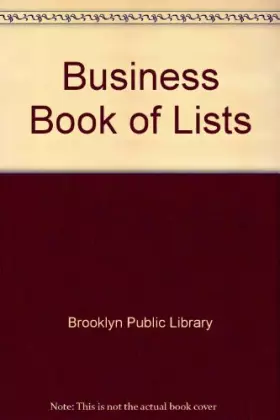 Couverture du produit · Business Book of Lists