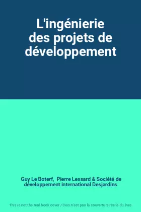 Couverture du produit · L'ingénierie des projets de développement