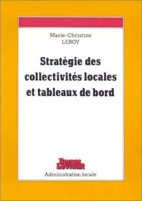 Couverture du produit · Stratégie des collectivités locales et tableaux de bord