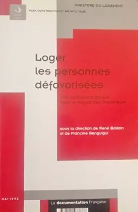 Couverture du produit · Loger les personnes défavorisées