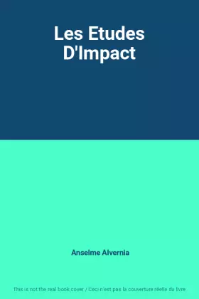 Couverture du produit · Les Etudes D'Impact