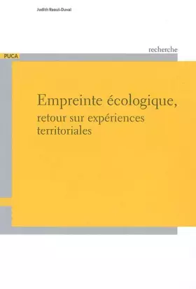 Couverture du produit · Empreinte écologique, retour sur expériences territoriales