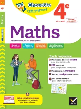 Couverture du produit · Chouette - Maths 4e: cahier de révision et d'entraînement recommandé par les enseignants