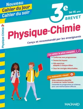 Couverture du produit · Physique-Chimie 3e - Cahier du jour Cahier du soir