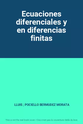 Couverture du produit · Ecuaciones diferenciales y en diferencias finitas