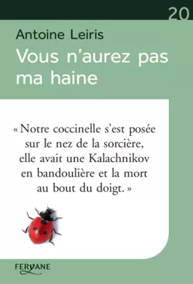 Couverture du produit · Vous n'aurez pas ma haine - édition grands caractères
