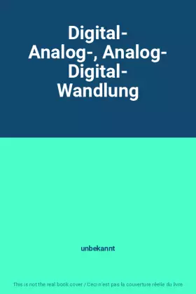 Couverture du produit · Digital- Analog-, Analog- Digital- Wandlung