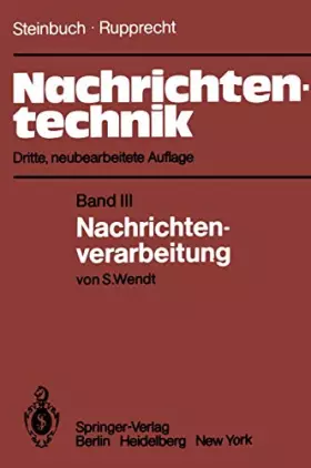 Couverture du produit · Nachrichtentechnik: Band 3: Nachrichtenverarbeitung (German Edition): Band III: Nachrichtenverarbeitung