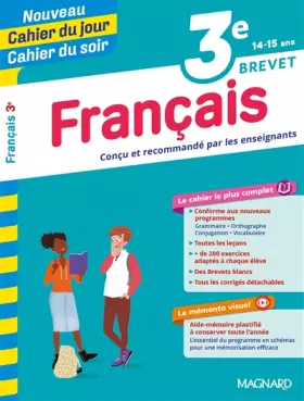 Couverture du produit · 3E FRANCAIS CAHIER DU JOUR CAHIER DU SOI