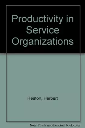 Couverture du produit · Productivity in Service Organizations