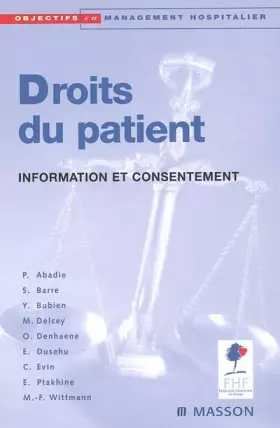 Couverture du produit · Droits du patient: Information et consentement