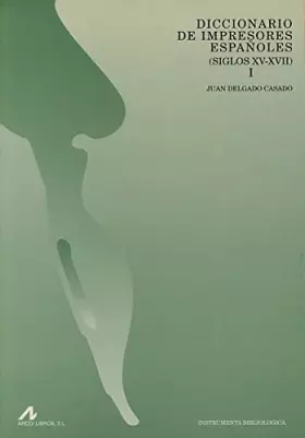 Couverture du produit · Diccionario de impresores españoles (s. XV-XVII)